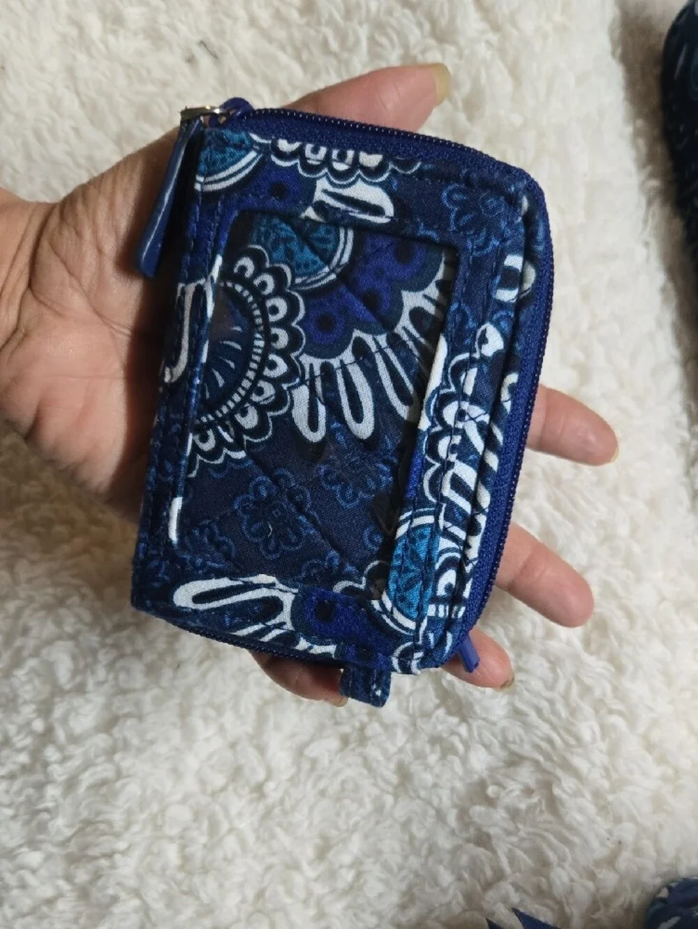 Vera Bradley Navy & Teal Floral Quilted Bag Set